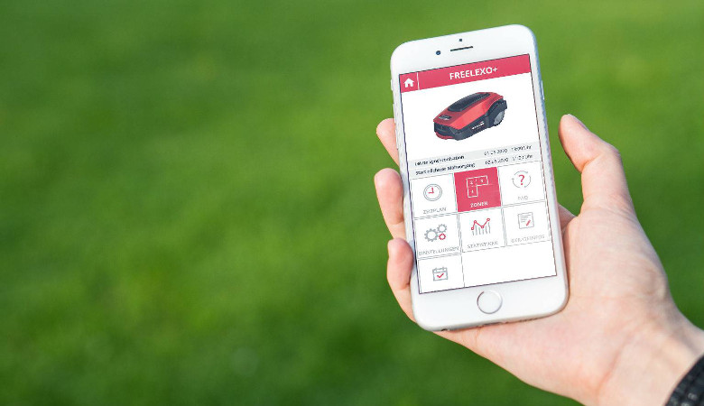 A app for robotic lawn mowers