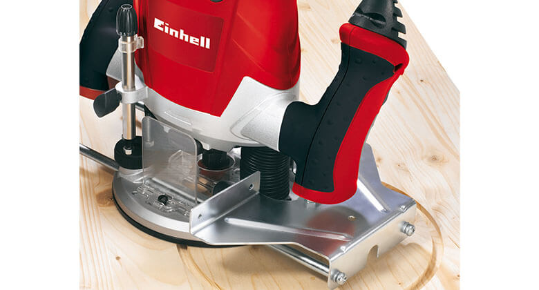 Wood router on a wooden board