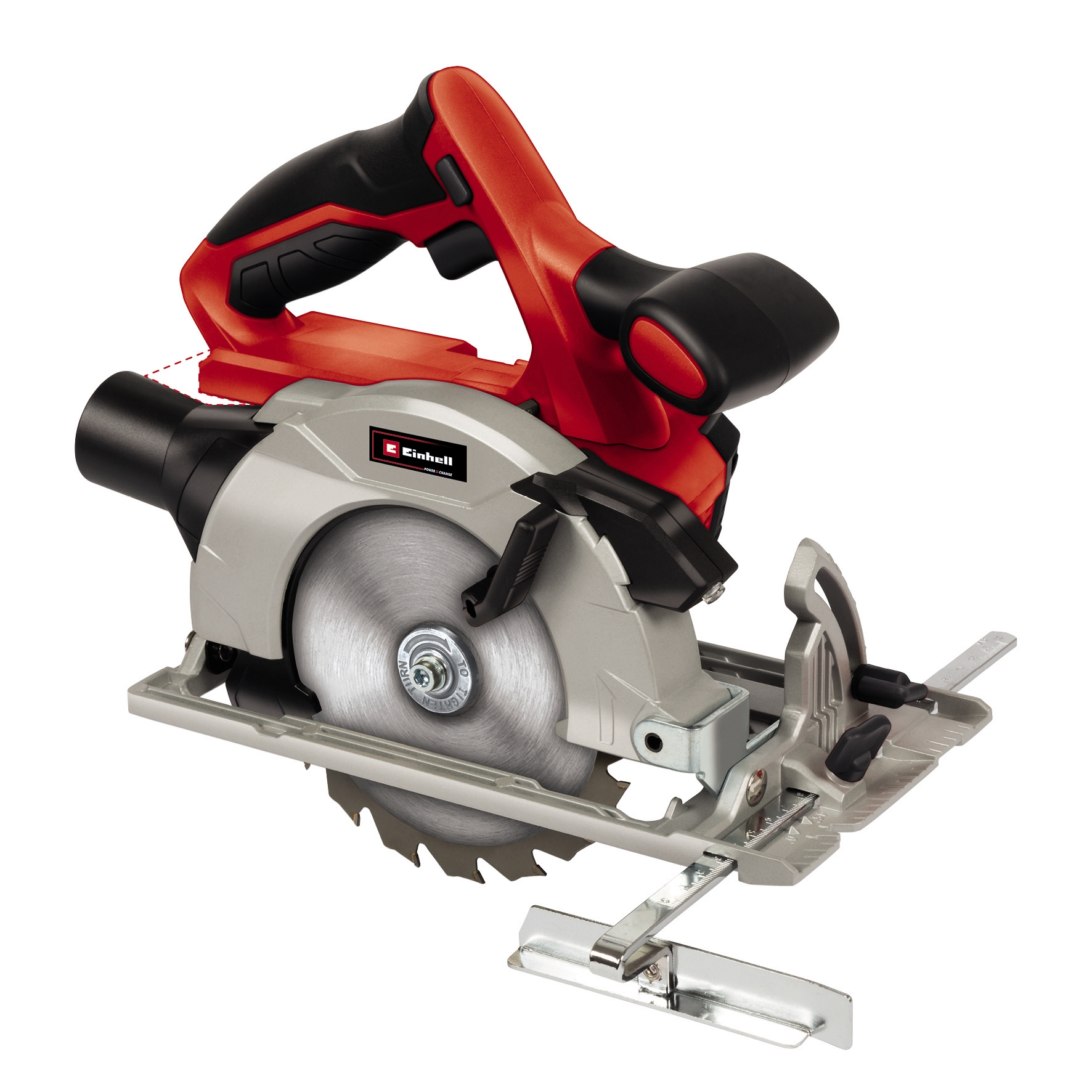 Image of a hand held circular saw. 